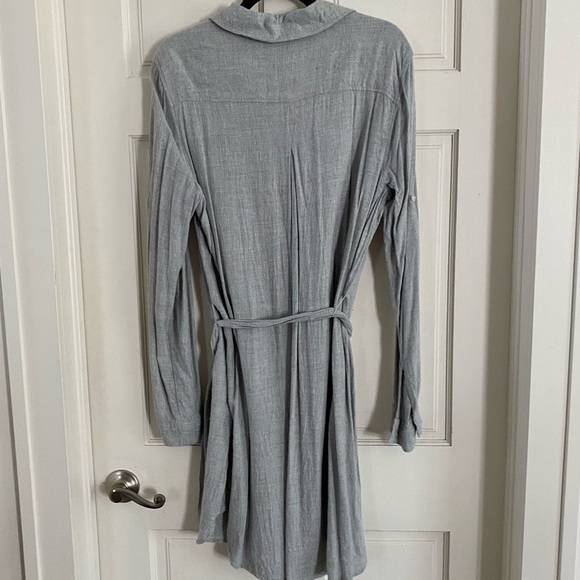 Grey flannel dress - stylish and so soft & cozy!! - Picture 3 of 4